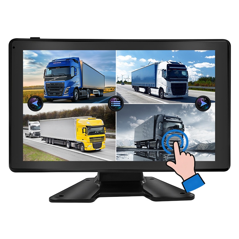 10.1 Inch Layar Tutul Kendaraan Quad View 1080P DVR Rekaman Monitor