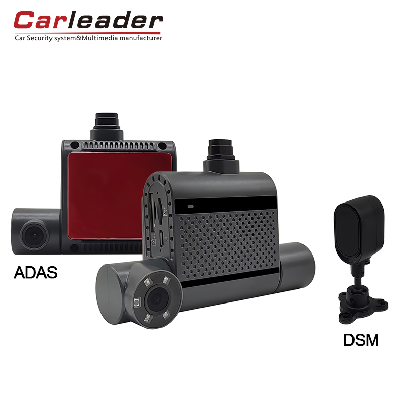 Carleader 3Ch HD DVR Rekam Kamera Dash Ai Kanggo Manajemen Fleet