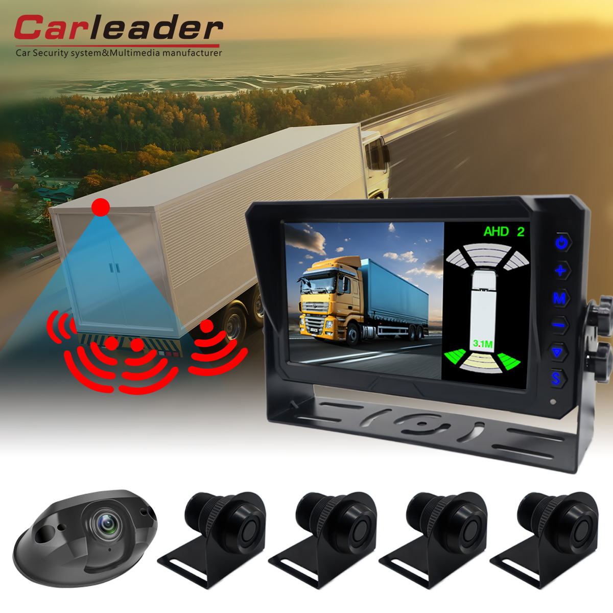 Carleader Penerbangan 7-inci Inch Reversing Sistem Pemantauan ---- Cocog kanggo parkir lan mbalikke