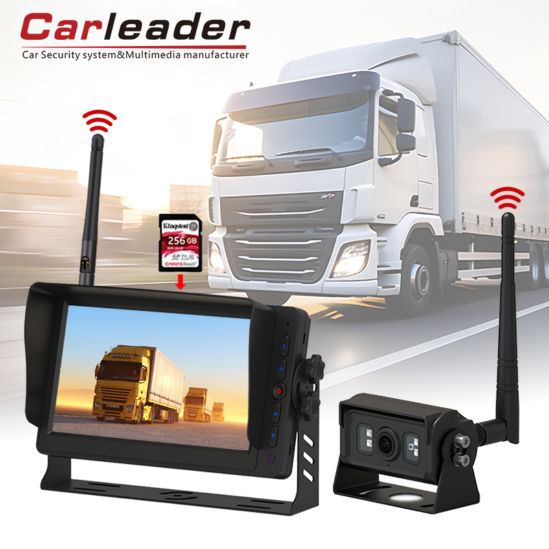 Carleader 7 Inch DVR Rekam 2.4GHz sistem pemantauan nirkabel digital ---- Aman safety nyopir sampeyan