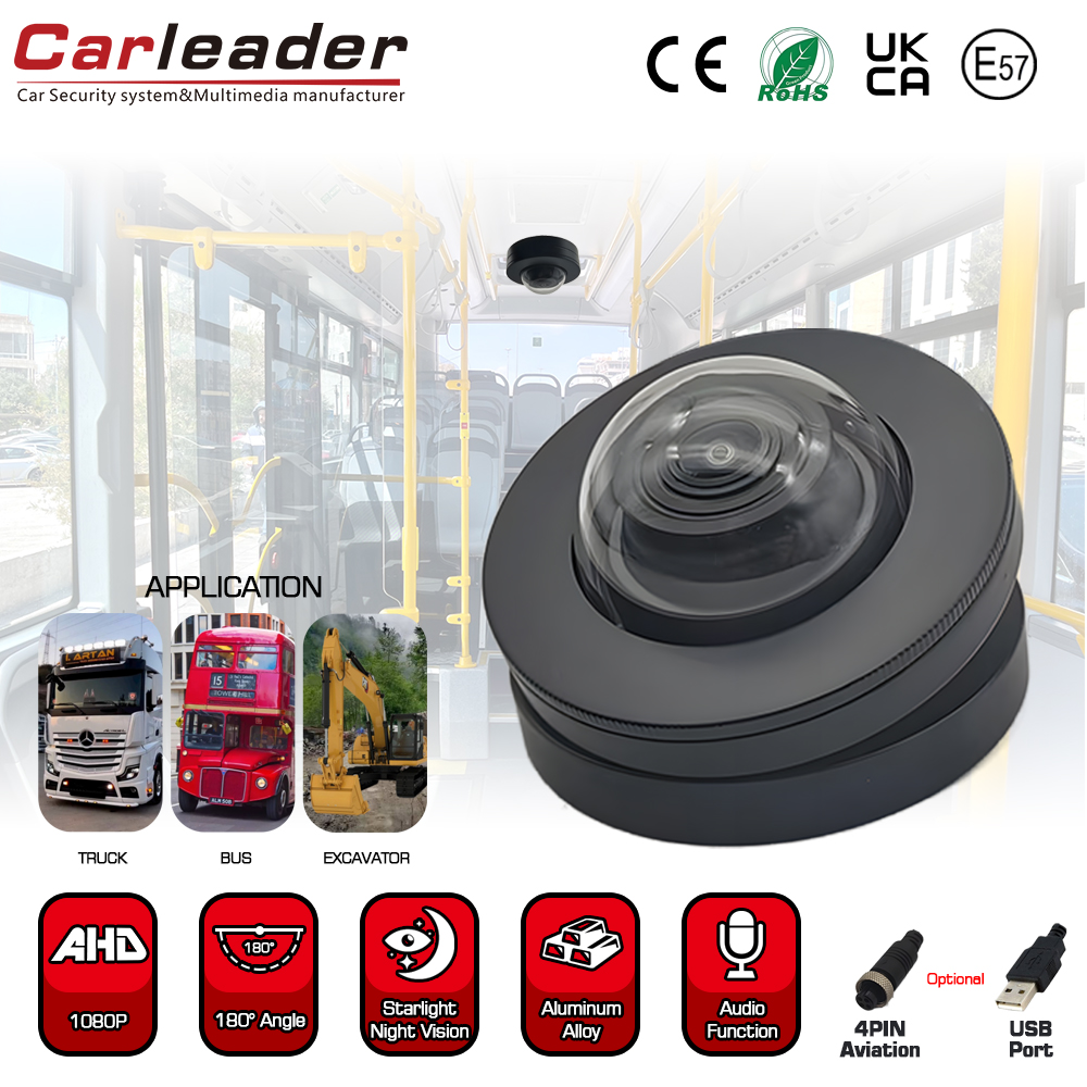 Carleader 180 gelar Kamar Kendaraan HD Wide HD 1080p ing pengawasan kendharaan ing-kendharaan