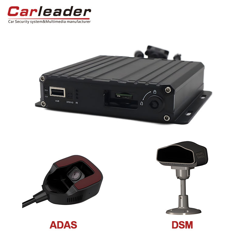 Carleader 4Ch AI cerdas mobile DVR karo DSM lan Life Smartphone ADAS, Smart Pandu