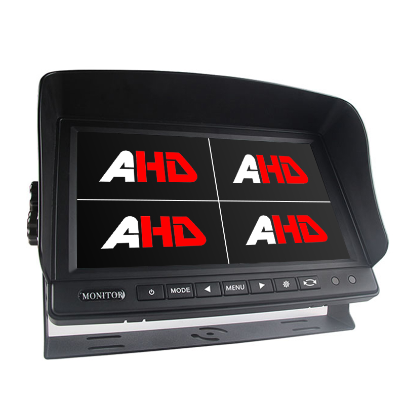 Carleader 9 Inch 4CH AHD Input Kotak Tampilan Monitor Kendaraan Heavy Duty