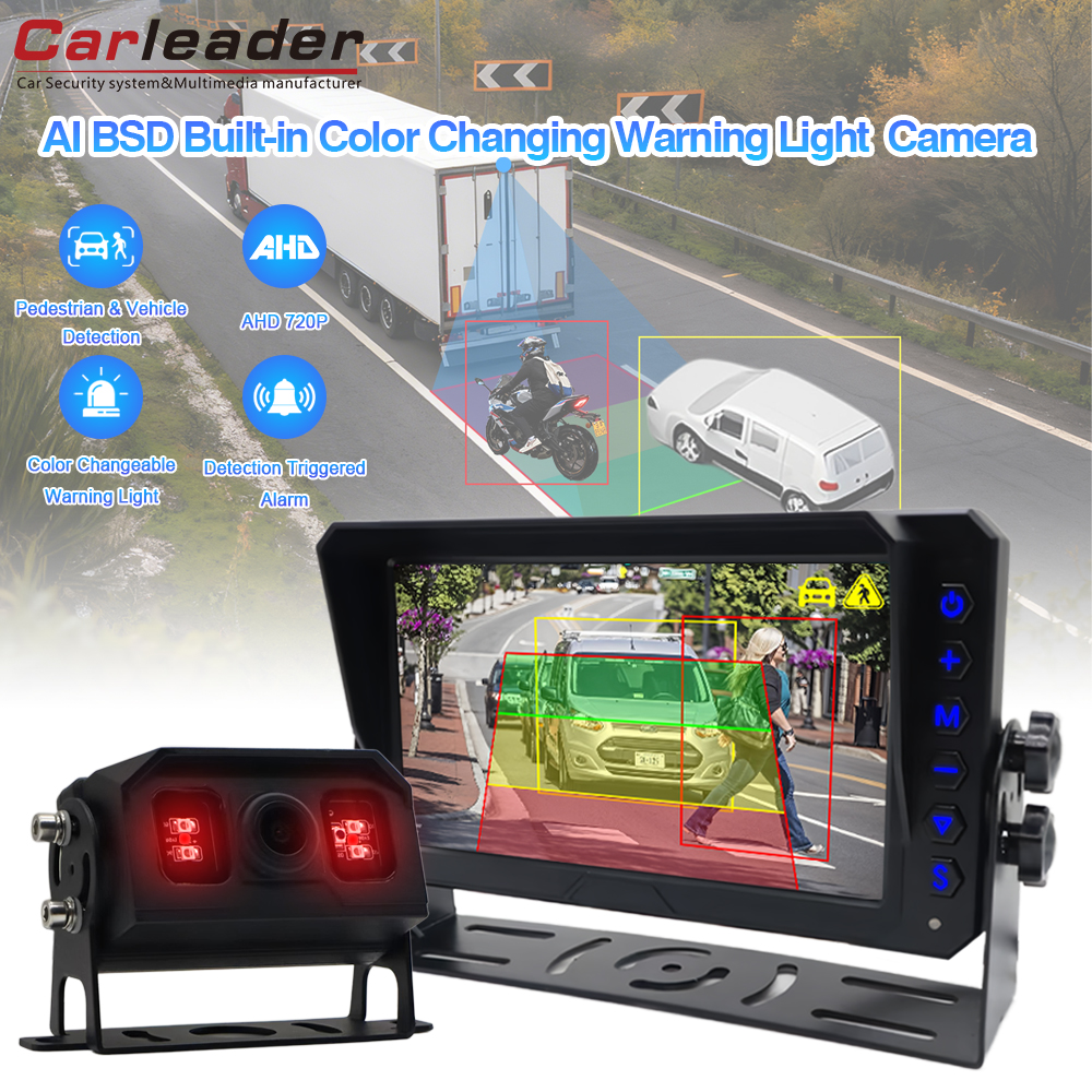 Pengalaman Nyopir Cerdas karo Carleader AI Blind Spot Detection Camera System Built-in Color Changing Warning Light