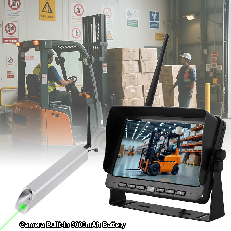 Carleader Wireless Rechargeable Forklift Camera System Supporting Laser Positioning
