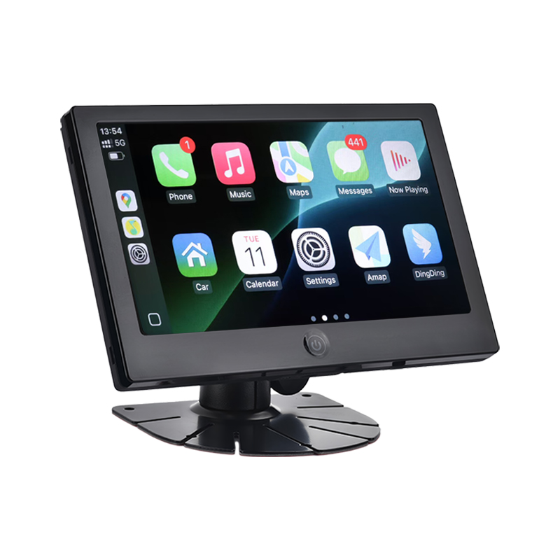 Carleader 7 Inch IPS Kendaraan Komersial AHD Monitor Ndhukung CarPlay Multimedia
