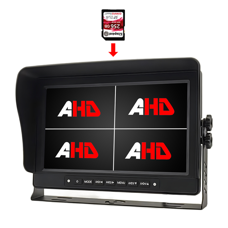 Carleader 10.1 Waterproof Quad View Tampilan Video Rekaman AHD Monitor