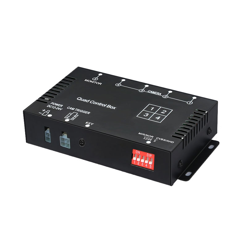4CH AHD 720P / CVBS Vehicle Video Splitter kanggo Sistem Kamera Truk