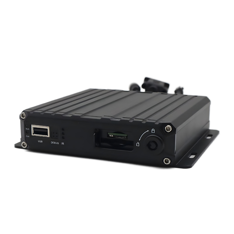 4CH AHD SD AI Mobile DVR karo 4G GPS WiFi, ADAS DSM BSD kanggo Kendaraan Komersial