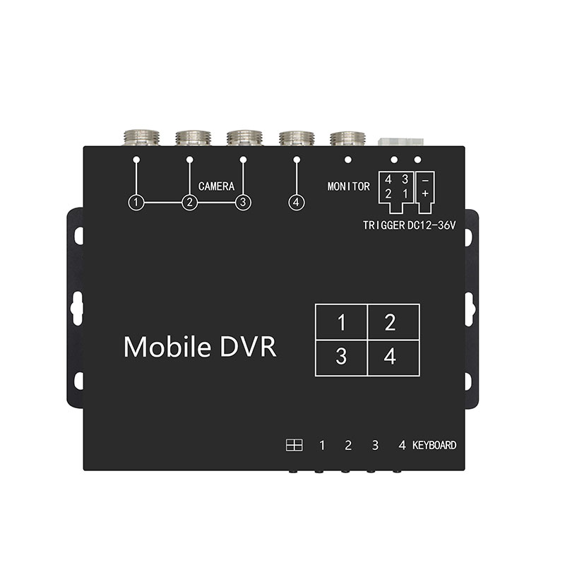 DVR Kendaraan 4CH AHD kanthi Rekaman 512GB lan Tampilan Split Multi-Kamera