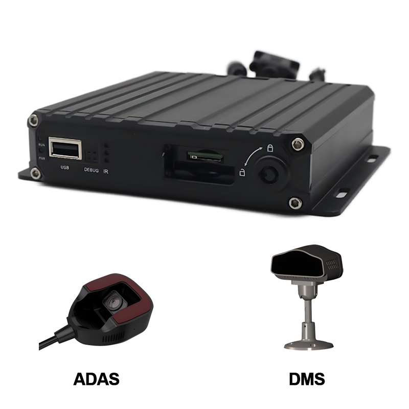 4ch AI cerdas DVR mobile kanthi kamera DSM lan ADAS