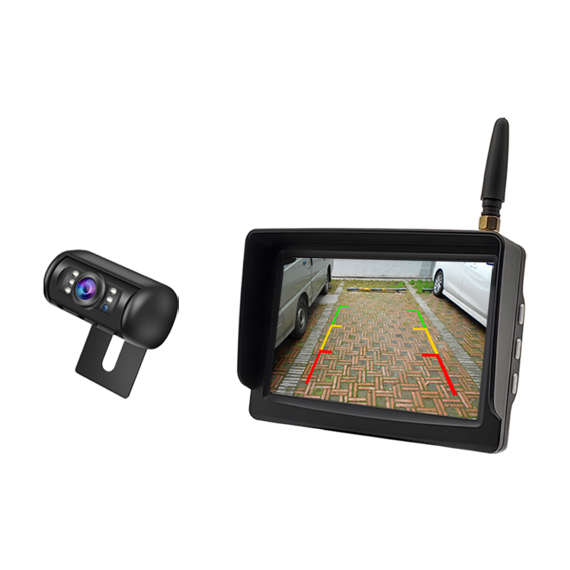 5 Inch Wireless Reversing Monitor lan Sistem Kamera kanggo Kendaraan
