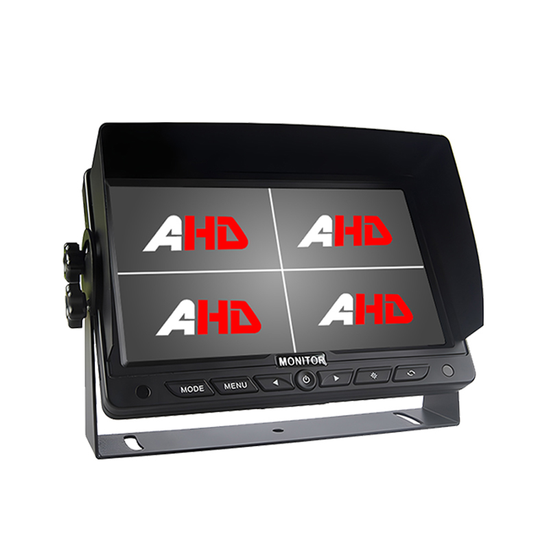 7 Inch 4CH AHD Input Quad Display Monitor Kendaraan Heavy Duty