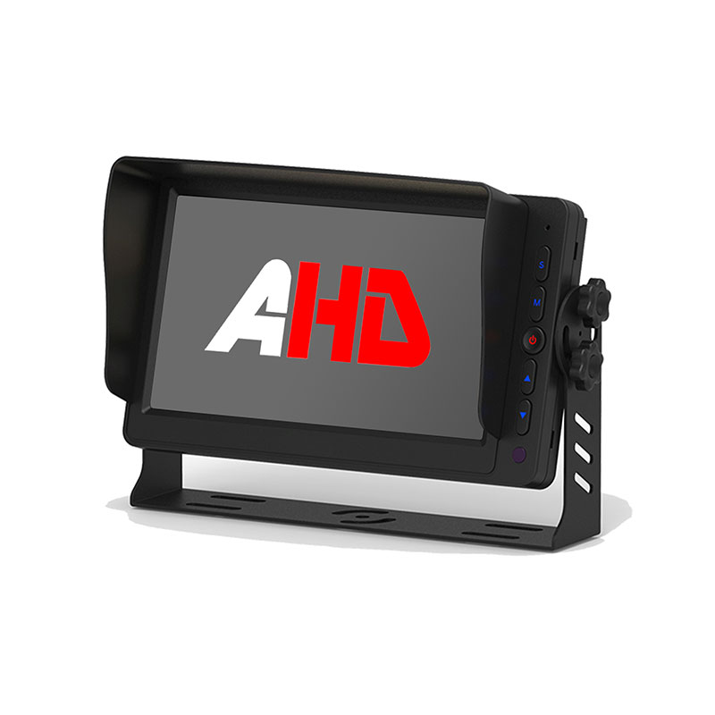 Monitor Kendaraan AHD 7 Inch kanthi 5 Tombol Backlit lan Input Video Ganda