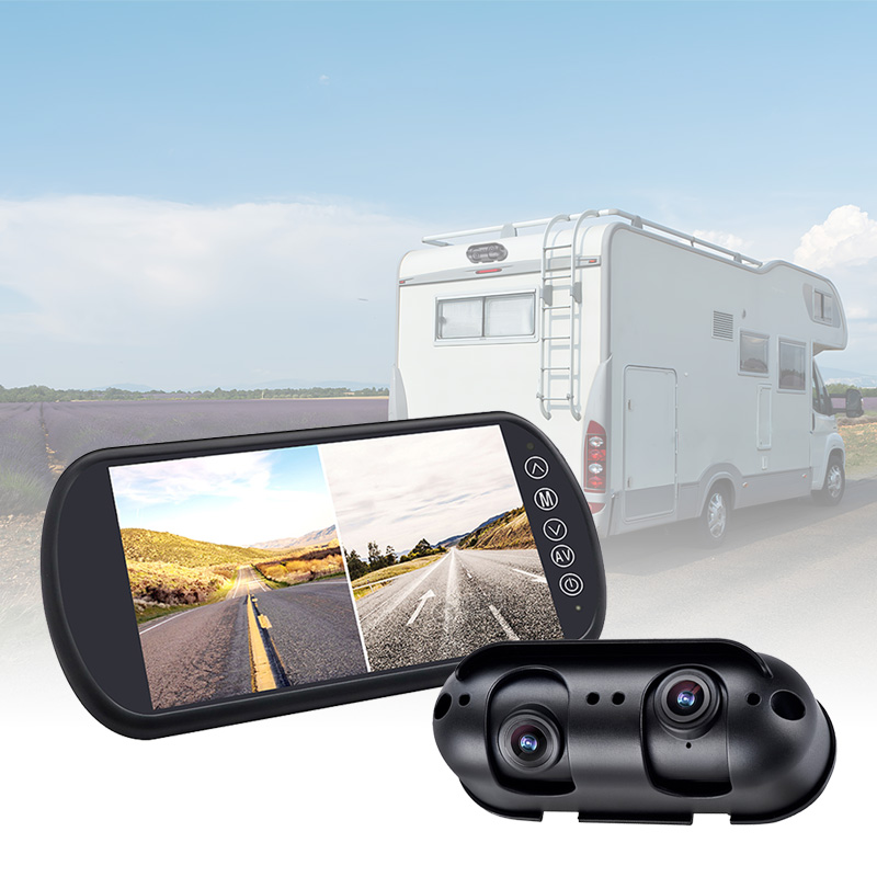 7 Inch Dual Lens Split View Sistem Monitor MIrror