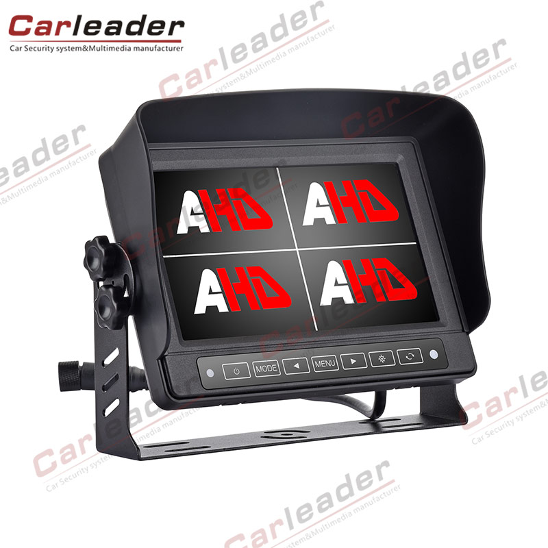 7inch Waterproof Car Quad AHD Monitor Kanthi Tombol Tutul