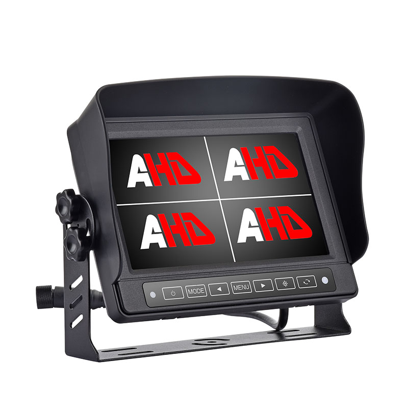 7inch Waterproof Car Quad AHD Monitor Kanthi Tombol Tutul