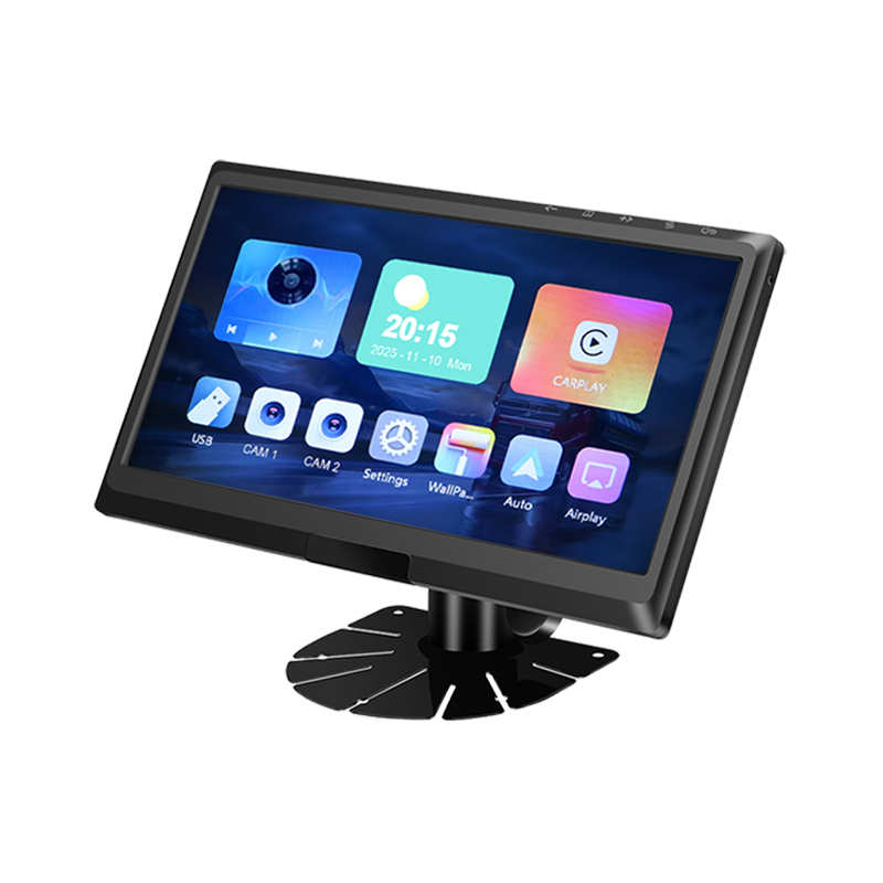 9 Inch IPS 2AV AHD Monitor Kendaraan Dhukungan CarPlay Multimedia