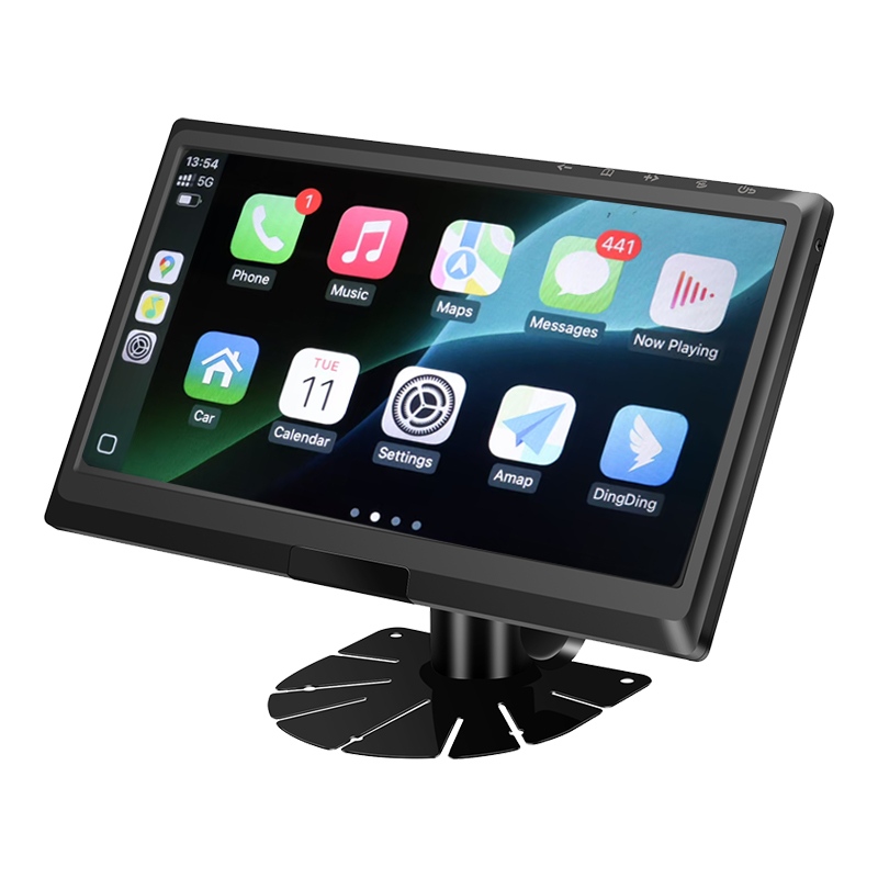 9 Inch IPS AHD Sinyal Input Kendaraan Monitor Dhukungan CarPlay Multimedia