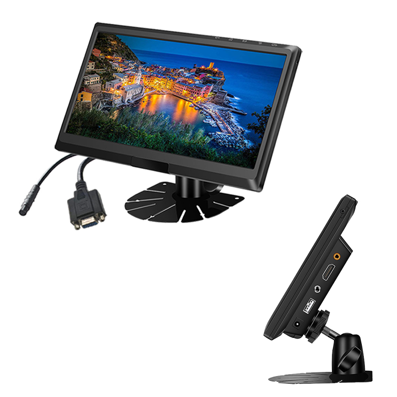 9 Inch Layar IPS HD Monitor Mendukung Input CVBS+HD+VGA
