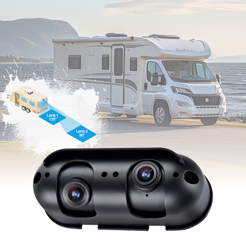 AHD Starlight Dual Lens Rear View Camera pas Kanggo RV Motorhome